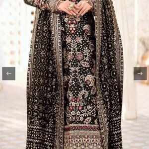 Elegant Black and Gold Embroidered Dress